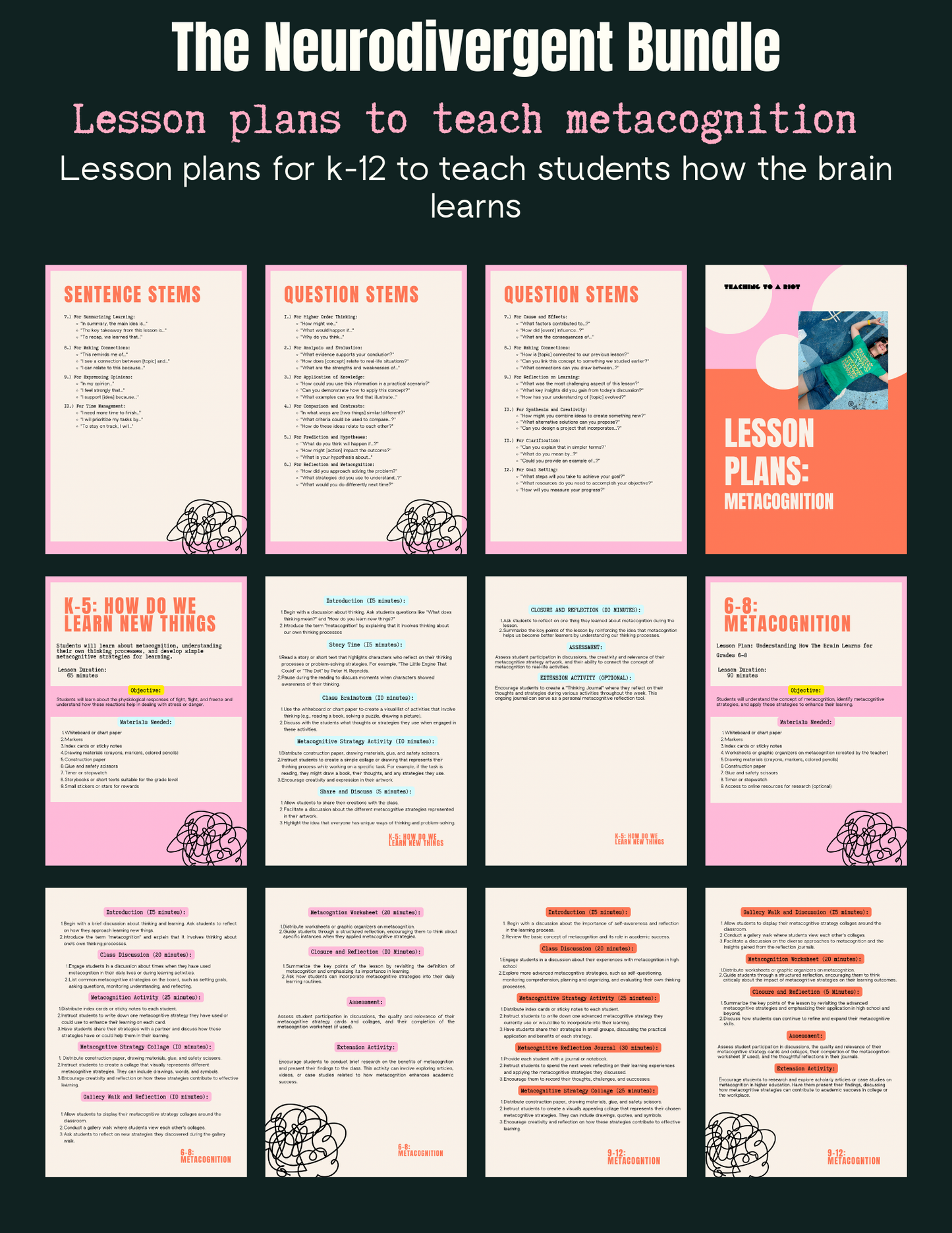 The Neurodivergent E-Book and Toolkit Bundle - Teaching To A Riot