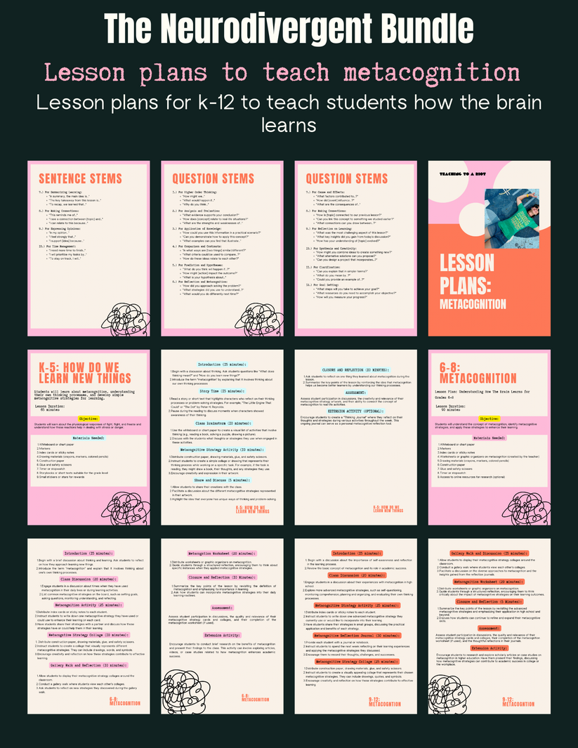 The Neurodivergent and ADHD Toolkits Bundle - Teaching To A Riot