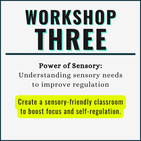 Workshop three power of sensory understanding sensory needs to improve regulation create a sensory friendly classroom to boost focus and self-regulation