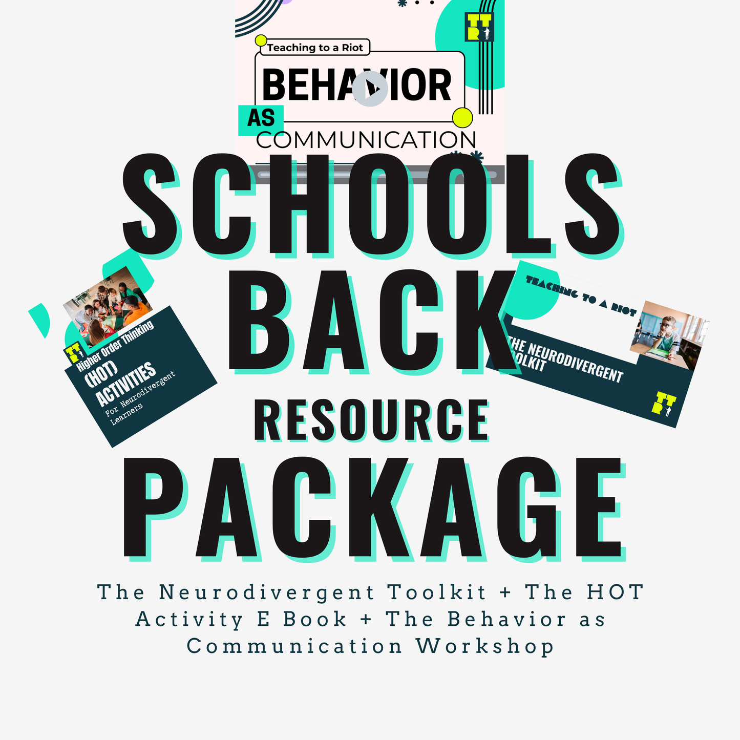 School sback resource package the neurodivergent toolkit + the hot activity e book + the behavior as communication workshop