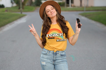 Teach Them To Be Kind LGBTQ Teacher Shirts